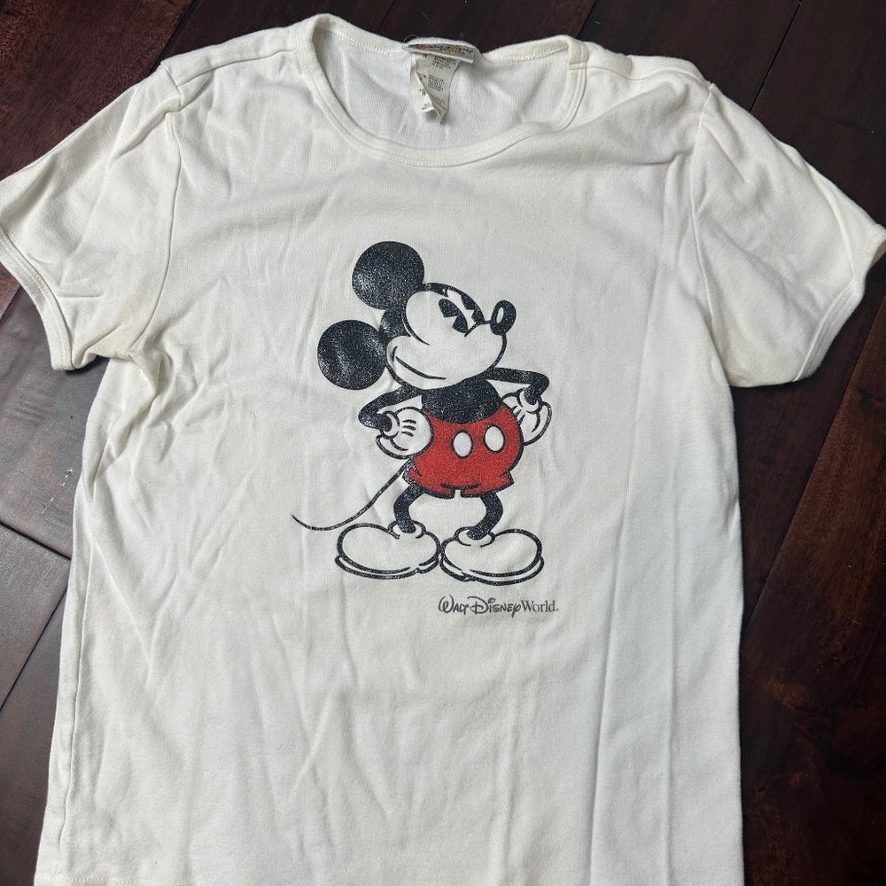 Vintage Walt Disney World Mickey Mouse glitter t-shirt - Medium